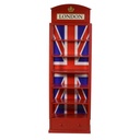 Mobile Libreria rosso 6 ripiani 1 cassetto cm48x27xh146