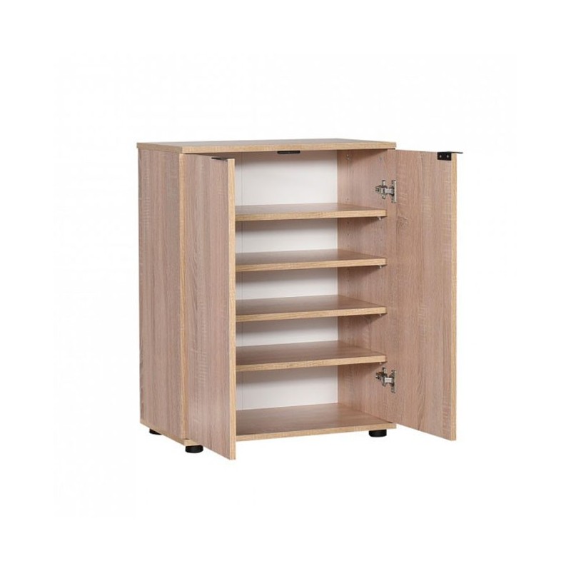 Mobile scarpiera multiuso 2 ante ripiani  sonoma  60x34xh.78 cm