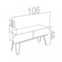 Mobile soggiorno porta tv retro cm 106x30x48
