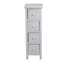 Mobiletto Eleonora bianco 4 cassetti cm 25x28h75