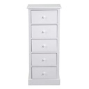 Mobiletto Eleonora cassettiera bianco 5cassetti cm 38x28h91