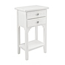 Mobiletto comodino in MDF due cassetti Bianco 37x26,5x h69,5 cm