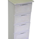 Mobiletto legno liverpool 7 cassetti bianco cm29x23h109