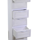Mobiletto legno liverpool 7 cassetti bianco cm29x23h109
