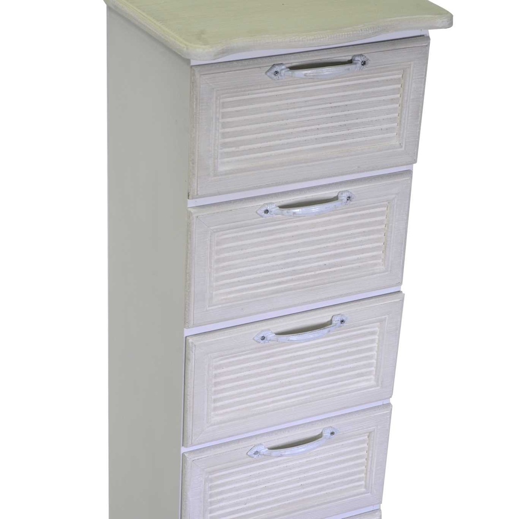 Mobiletto legno liverpool 7 cassetti bianco cm29x23h109