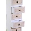 Mobiletto legno losanna 7 cassetti crema cm29x23h109