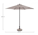 Ombrellone Delfi Antr-Tortora D270 -