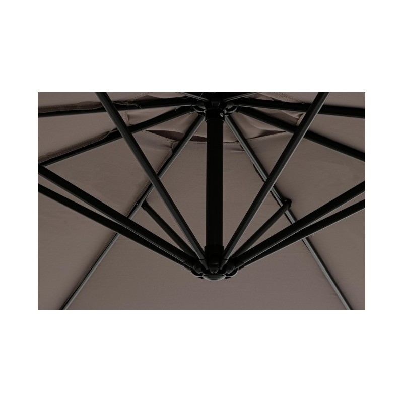 Ombrellone da giardino con braccio a 360°Texas cm 300x h260 Antracite/Tortora
