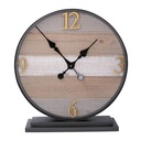 Orologio tavolo legno metallo cm43,9x11,9h48