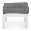 Ottoman in alluminio con cuscino Kledi lunar