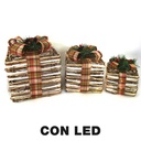 Gift pack 1-3 with natural led cm25x25h25