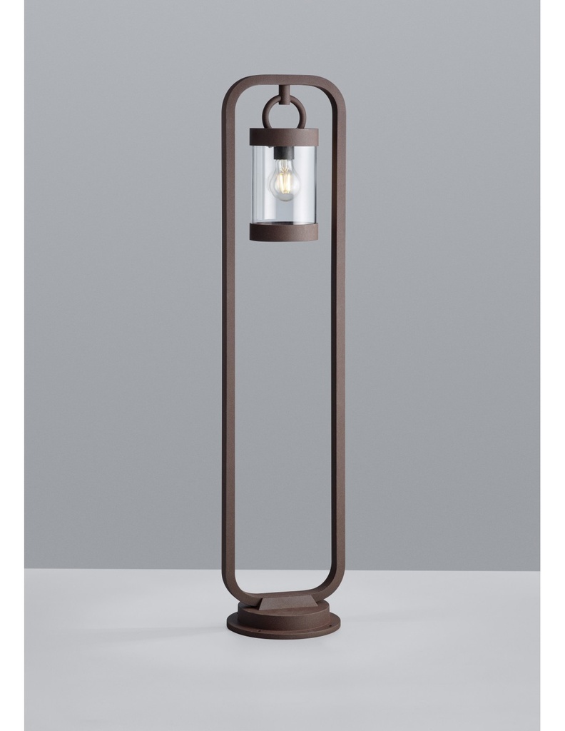 Palo Da Esterno Sambesi Ruggine H100 cm Sensore Crepuscolare IP44 Trio Lighting