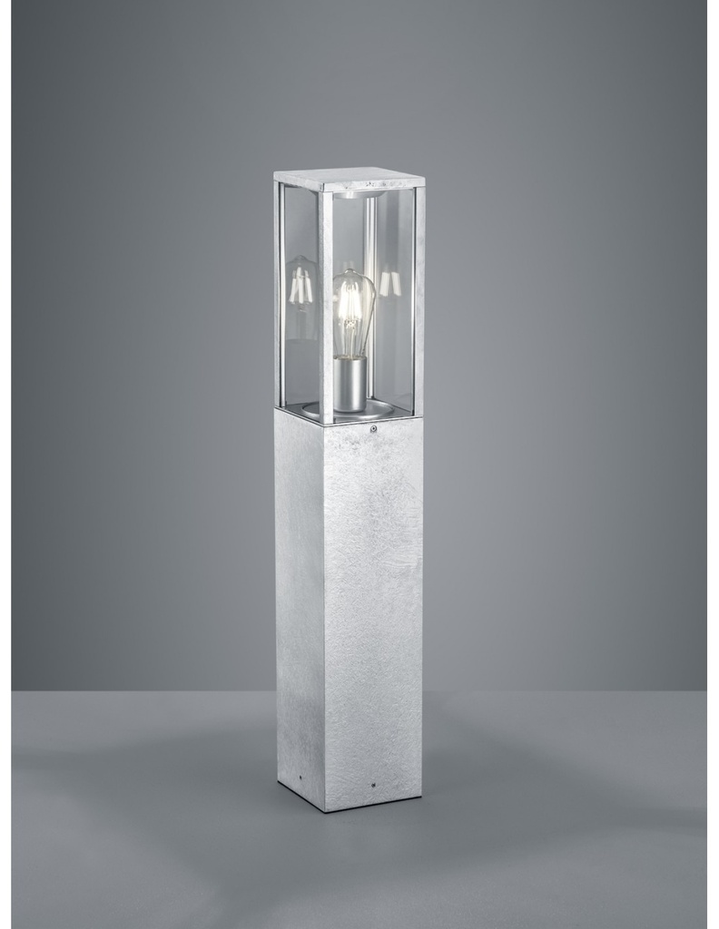 Palo Squadrato per Esterno Garonne Zincato H80 cm Trio Lighting