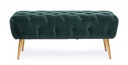 Panca Giacinta effetto velluto verde 103x46x40h cm