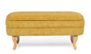 Panca contenitore chenille ocra apribile cm 102