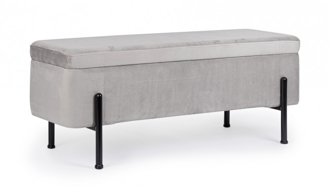Panca contenitore kira naturale grigio chiaro