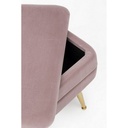 Panca contenitore rosa con piedi cm 50 x 34.5 x 42h