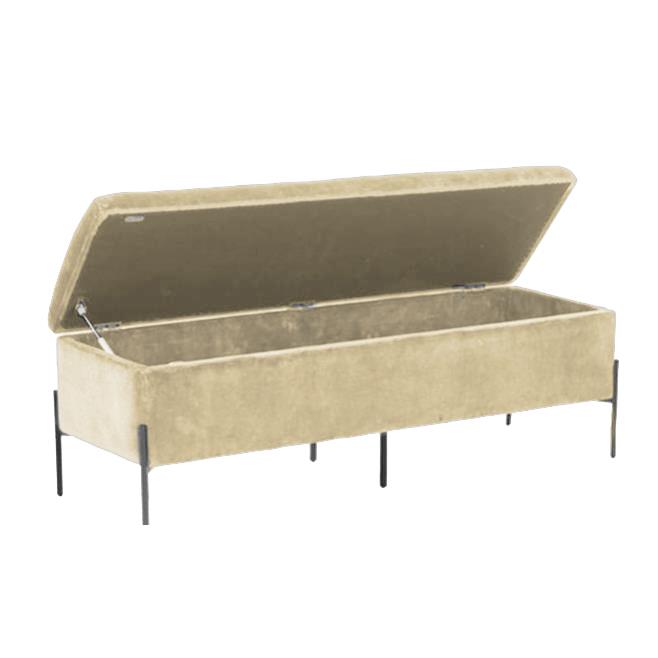 Panca velluto crema cm115x40h45