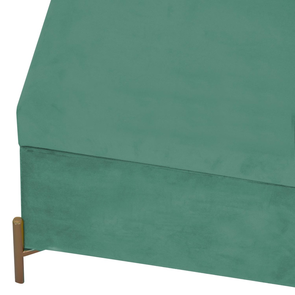 Panca velluto verde salvia cm115x40h45