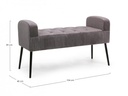 Panca grigio in velluto stile design