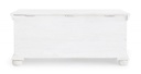 Panca portatutto shabby intarsiata bianca cm 100 x 50 x 45h
