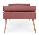 Panca rosa gambe oro design velluto rosa antico