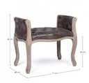Panca singola dark in tessuto effetto pelle stile design