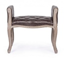 Panca singola dark in tessuto effetto pelle stile design