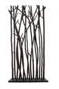 Paravento Aili in legno naturale nero 100x18,5x180h cm