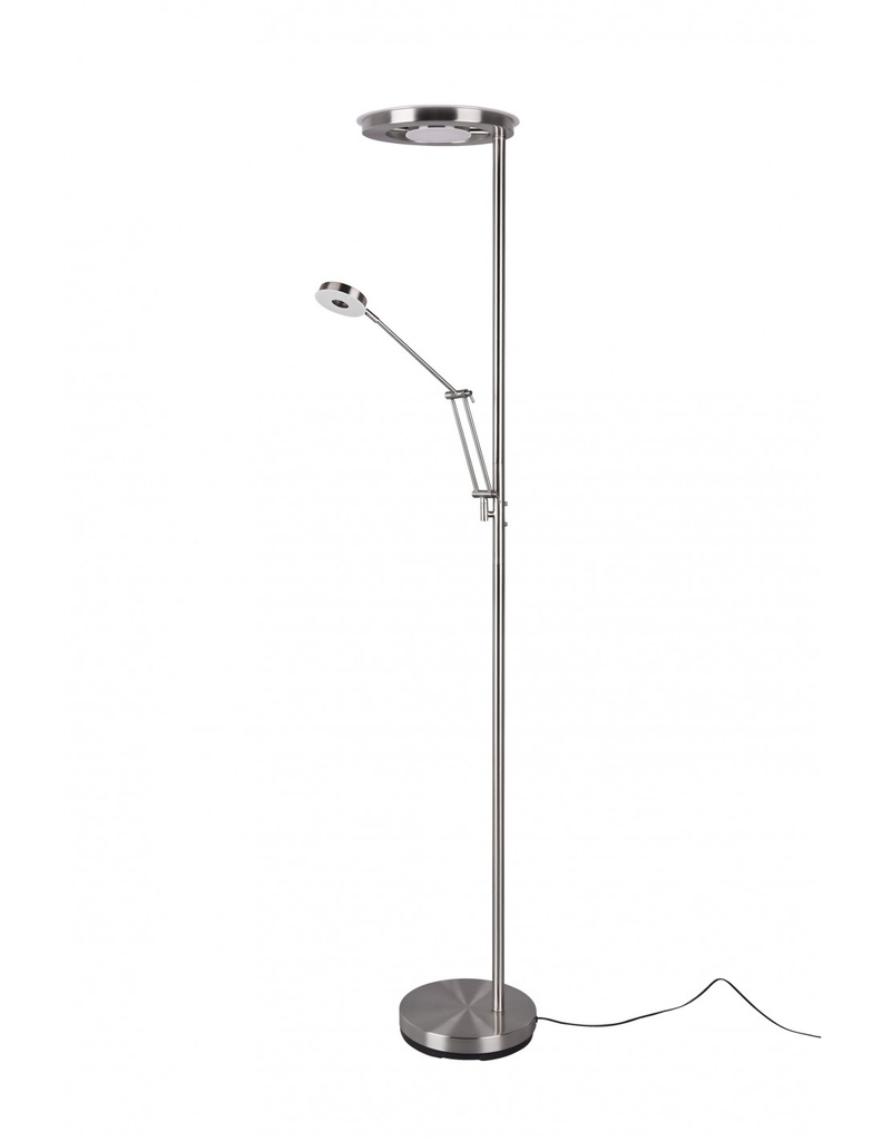 Piantana Led Dimmer con Spot da Lettura Barrie Nichel Trio Lighting