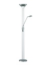 Piantana Spock Led Con Luce Spot da Lettura Dimmerabile Nichel Trio Lighting