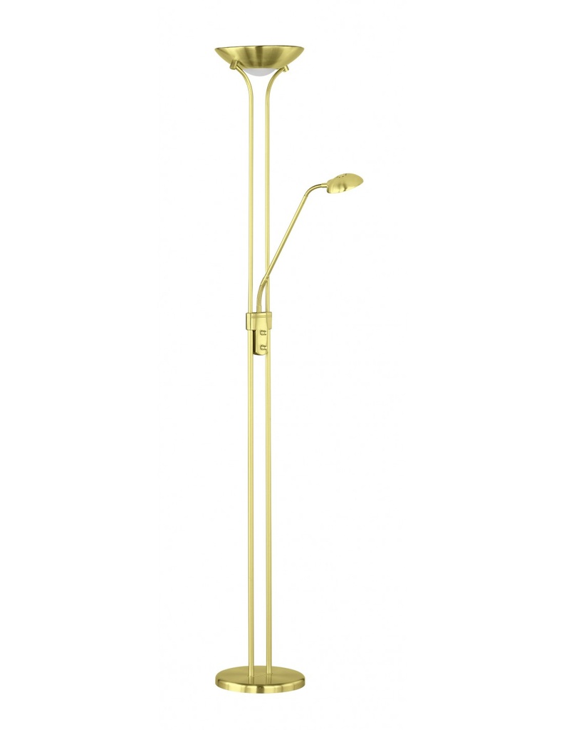 Piantana Spock Led Con Luce Spot da Lettura Dimmerabile Ottone Trio Lighting