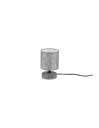 Piccolo Lume Grigio Moderno Base Ceramica con Paralume Tessuto Marie Trio Lighting