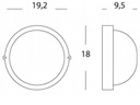 Plaf.Piccola E27  linea industriale tonda  nero