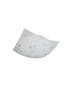 Plafoniera 2 Luci Colina Vetro Quadrato Bianco Decorativo Trio Lighting