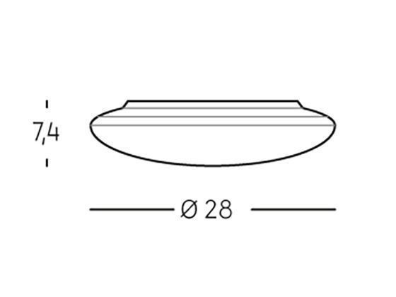 Plafoniera 24W Led 4000K  linea orchid  bianco