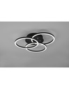 Plafoniera 3 Cerchi Orientabili Led Dimmer Circle Nero Trio Lighting