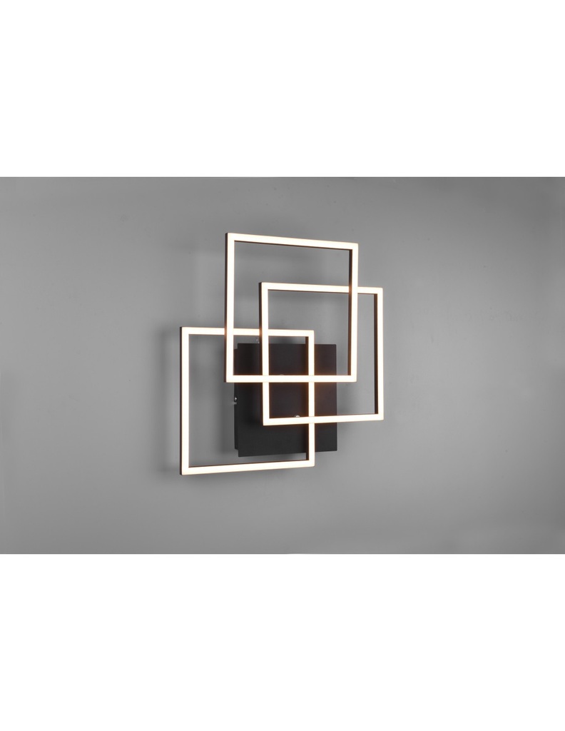 Plafoniera 3 Quadrati Orientabili Led Dimmer Mobile Nero Trio Lighting