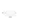 Plafoniera 30W Led 3000K  linea hilton  bianco