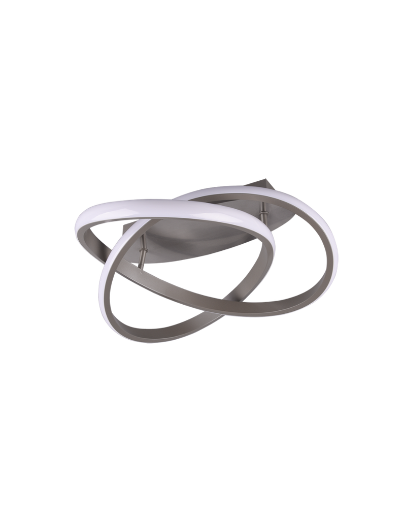 Plafoniera Course Nichel Spirale Led 18w Dimmerabile Ø45 cm Trio Lighting