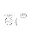 Plafoniera Design Cerchio Led Dimmer 4000k Parma Cromo Trio Lighting