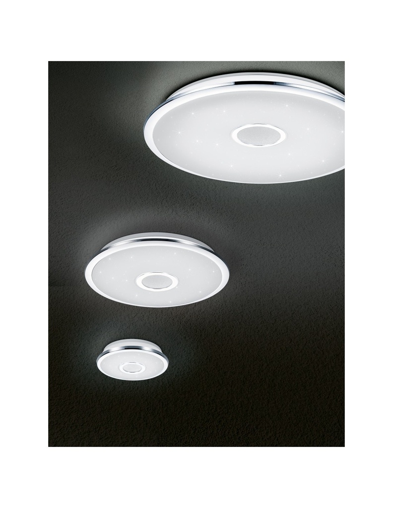 Plafoniera Disco Led Dimmer 12w Osaka Ø21 cm Effetto Stelle Trio Lighting