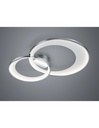 Plafoniera Granada Doppio Cerchio Cromo Led 36w Dimmerabile L85 cm Trio Lighting