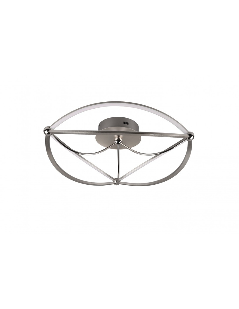 Plafoniera Led Charivari Ellissi Nichel Ø62 cm Trio Lighting