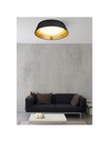 Plafoniera Led Paralume Nero e Oro Ponts Ø45 cm Trio Lighting