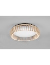 Plafoniera Legno Naturale Led 38w Dimmer Monte Trio Lighting
