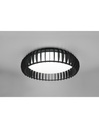 Plafoniera Legno Nero Led 38w Dimmer Monte Trio Lighting