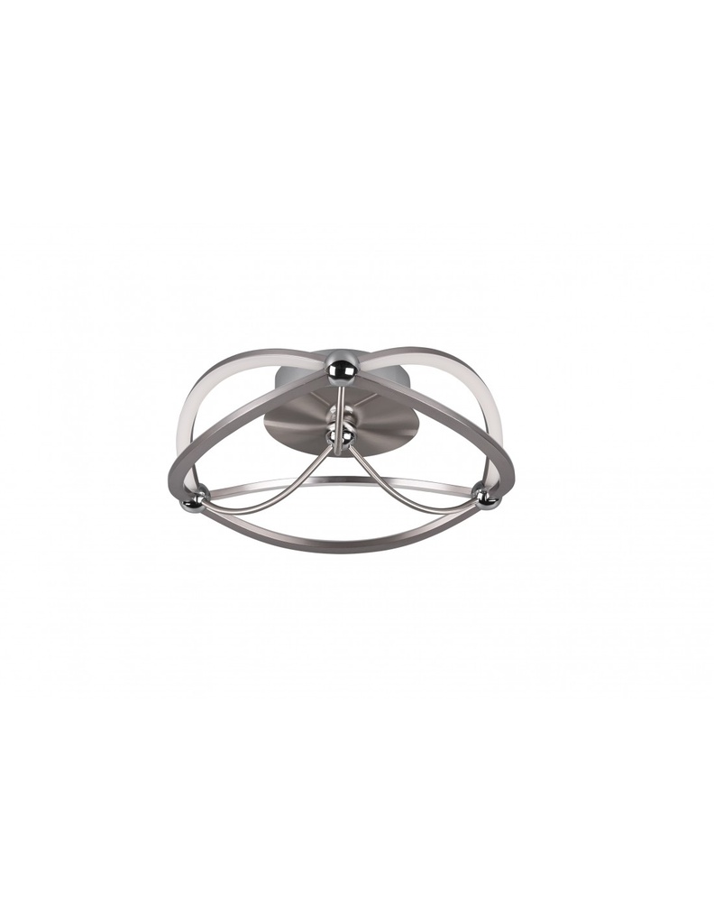Plafoniera Moderna Led Charivari Fiocco Nichel Ø41 cm Trio Lighting