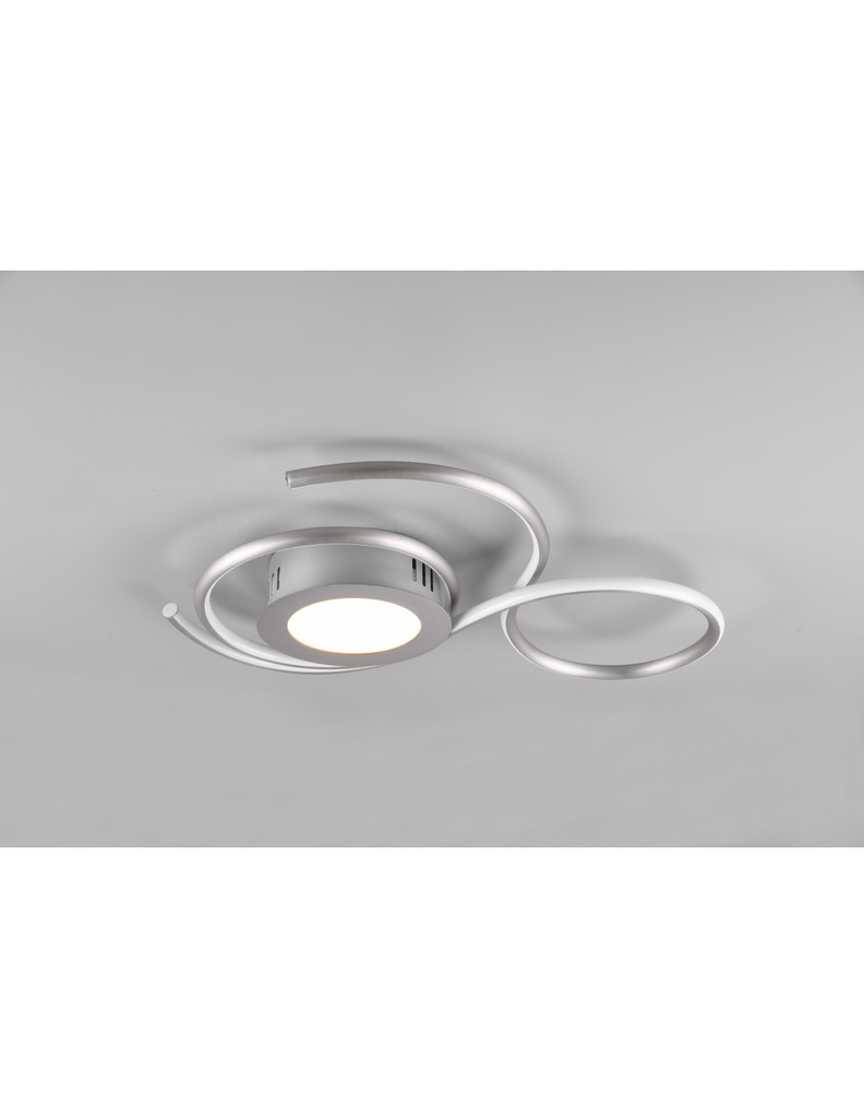 Plafoniera Moderna Led Dimmer Per Soggiorno Jive Nichel Trio Lighting