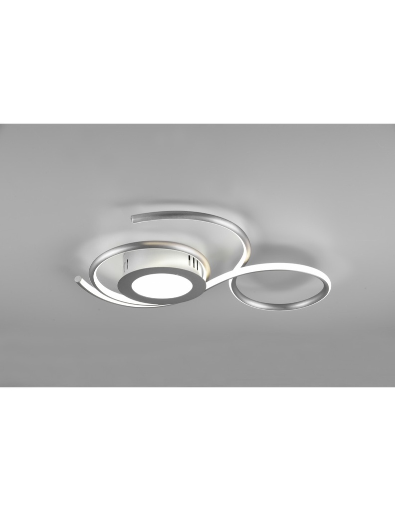 Plafoniera Moderna Led Dimmer Per Soggiorno Jive Nichel Trio Lighting